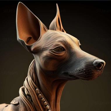 3D model Xoloitzcuintli dog (STL)